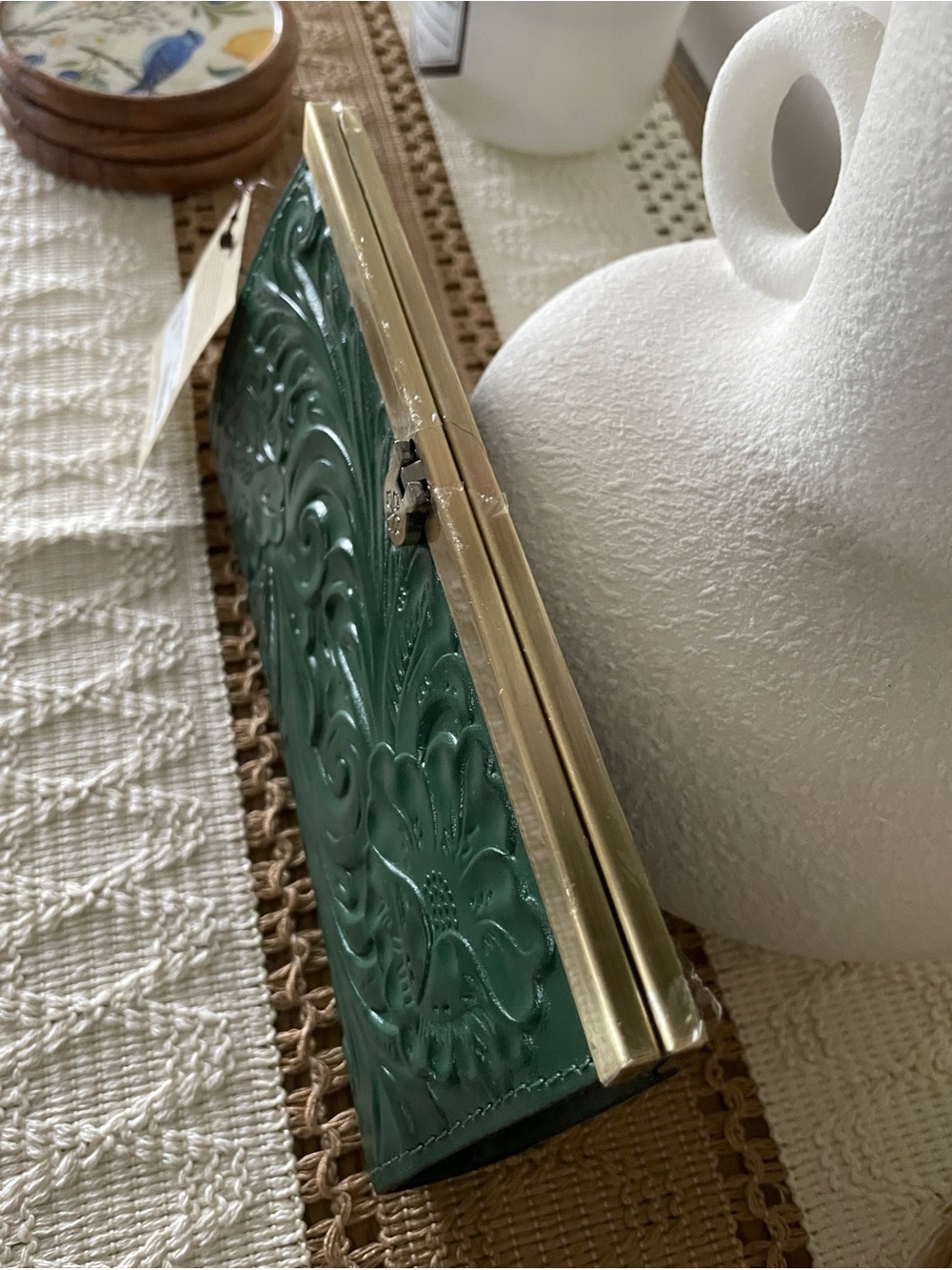 Patricia Nash Emerald Green Embossed Leather Wallet - Picture 9 of 13